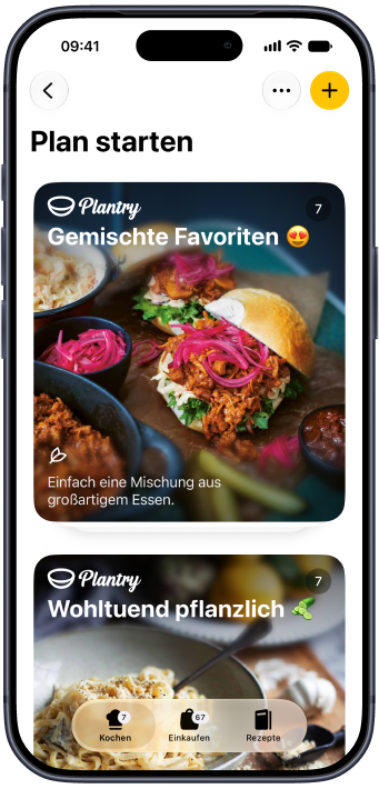 Fertige Wochenpläne in Plantry durchstöbern