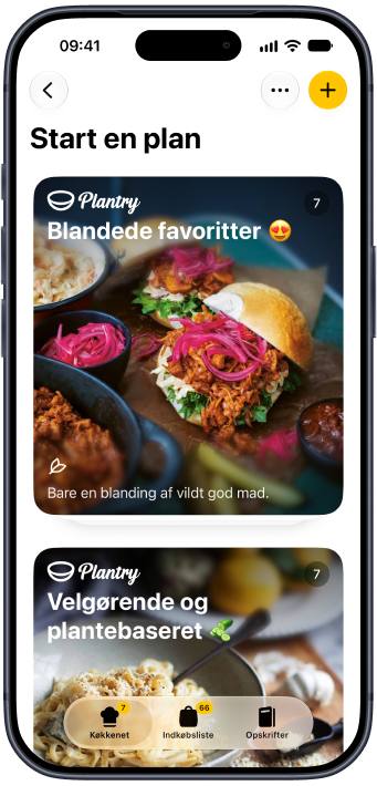 Bladr gennem færdige ugeplaner i Plantry