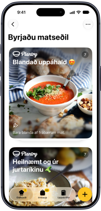 Tilbúnir vikumatseðlar skoðaðir í Plantry