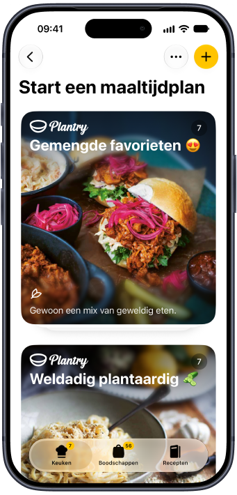 Bladeren door kant-en-klare weekmenu's in Plantry