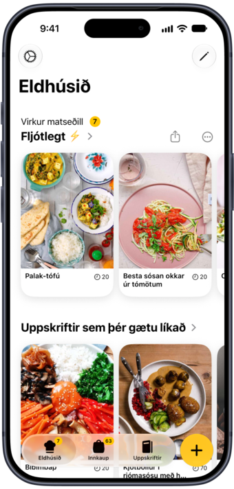 Flipinn Eldhúsið í Plantry með virka vikumatseðlinum